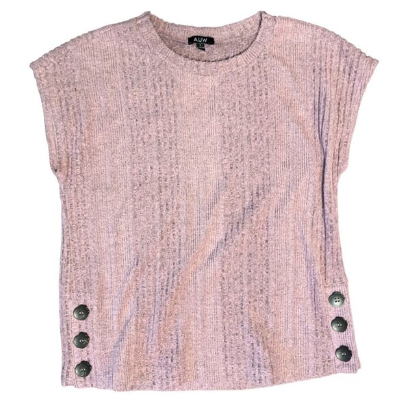 A.U.W Women's dusty pink pullover cap sleeve top size L - Picture 1 of 8